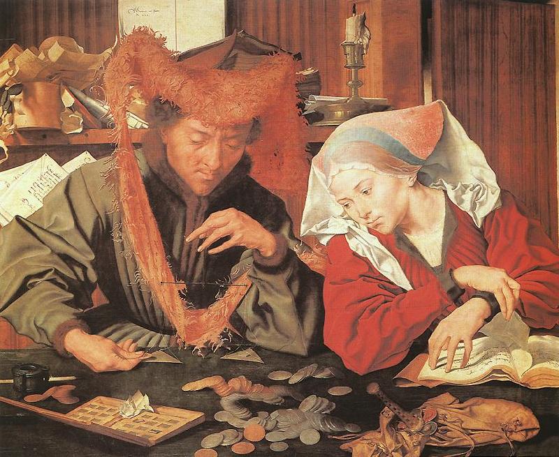 REYMERSWALE, Marinus van Money-Changer and his Wife Sweden oil painting art